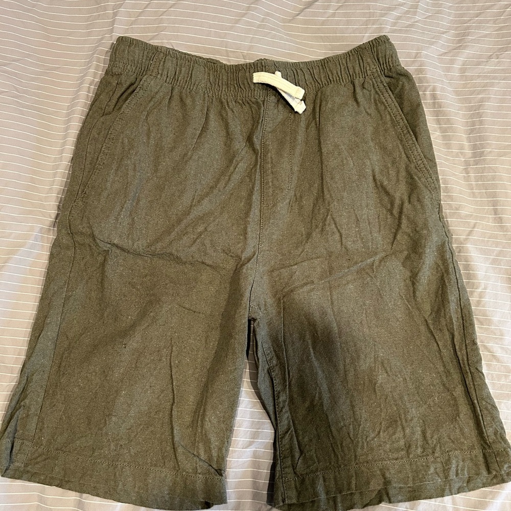 Old Navy Kids Olive Linen Casual Shorts